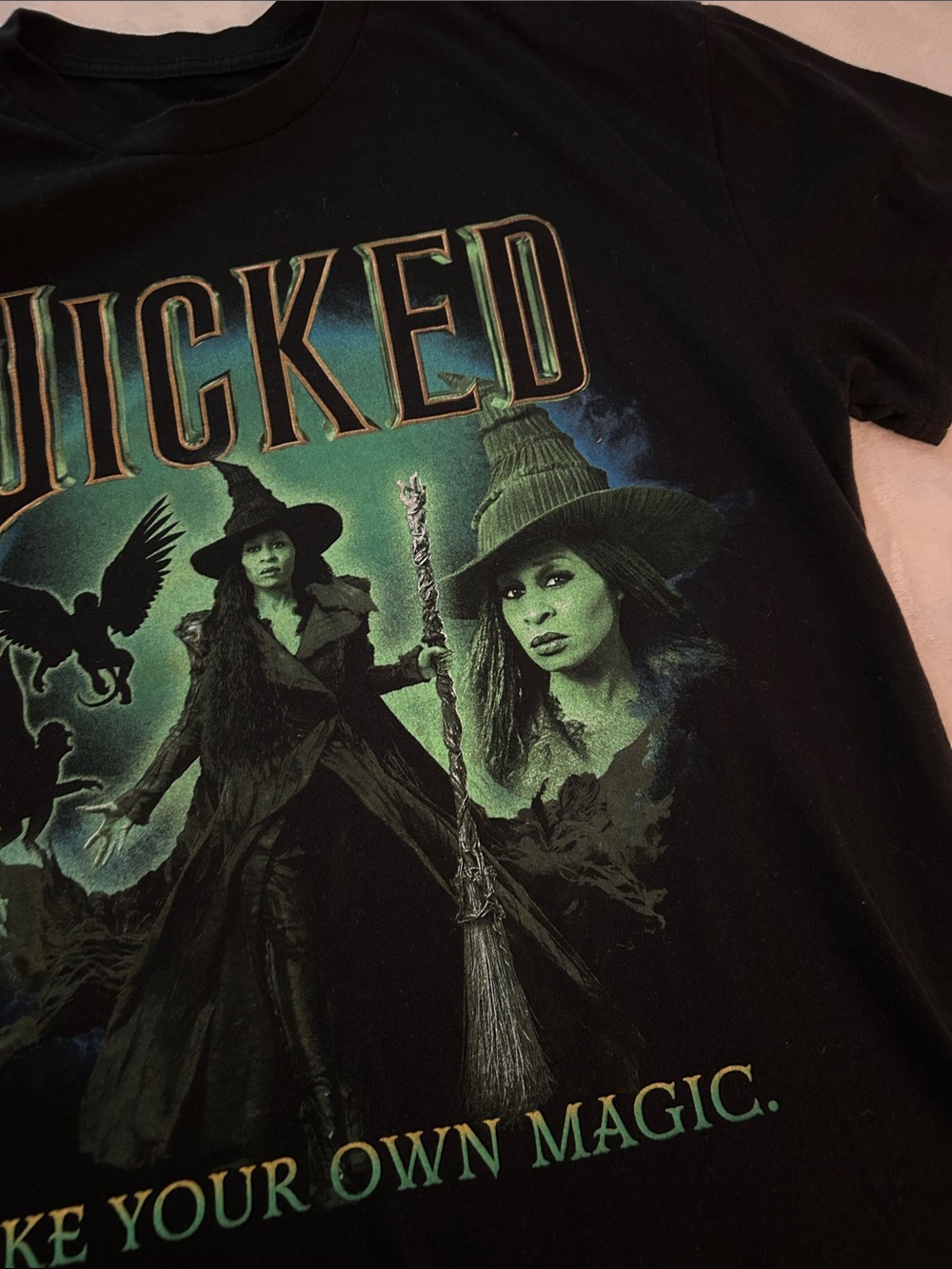 Wicked "Make Your Own Magic" Short Sleeve Tee - Black/Green - Picture 4 of 5
